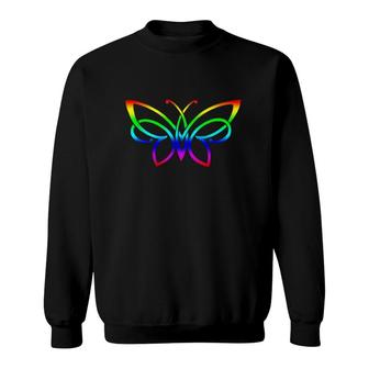 Cute Colorful Graphic For Women Ladies Mom Monarch Butterfly Sweatshirt | Mazezy
