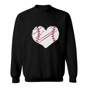 Cute Graphic Teen Baseball Heart Sweatshirt | Mazezy