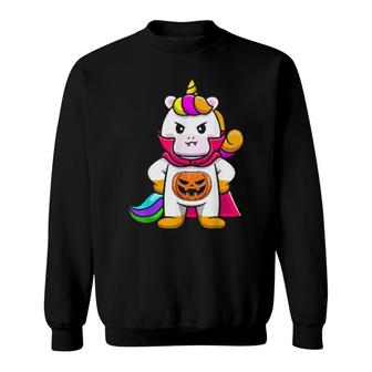Cute Halloween Girls Vampire Unicorn Halloween Sweatshirt | Mazezy