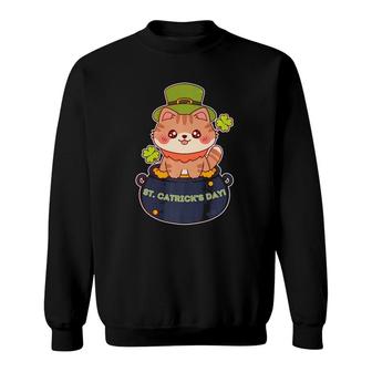 Cute Kawaii St Catrick's Day St Patricks Day Premium Sweatshirt | Mazezy
