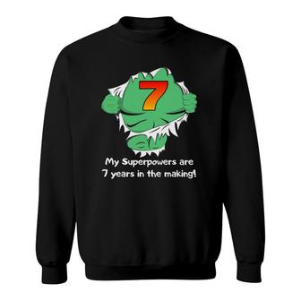 Cute Kids Superhero Birthday Gift For 7 Years Old Boys Outfit Sweatshirt | Mazezy UK
