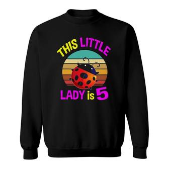 Cute Ladybug Fifth Birthday Gifts Women Girls I'm 5 Five Sweatshirt | Mazezy