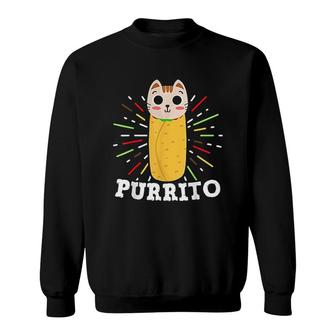 Cute Mexican Food Purrito Sweatshirt | Mazezy
