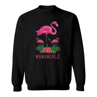 Cute Mother's Day Gift Funny Mom Flamingo With Kids Mamamingo Sweatshirt | Mazezy