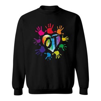 Cute Ot Hands Occupational Therapy Gift Sweatshirt | Mazezy