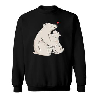 Cute Polar Bear Mama & Baby Cub Love & Gift G999983 Ver2 Sweatshirt | Mazezy