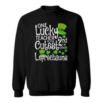 Cute Second Grade St Patrick's Day Teacher Leprechaun Sweatshirt | Mazezy