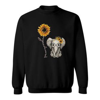 Cute Sunflower Elephant Summer Sweatshirt | Mazezy