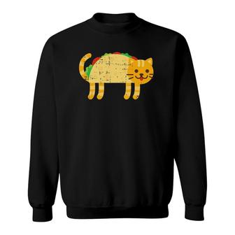 Cute Taco Cat Funny Cinco De Mayo Pet Owner Foodie Mexican Sweatshirt | Mazezy