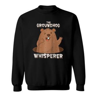 Cute The Groundhog Whisperer Funny Animal Trainer Day Gift Sweatshirt | Mazezy