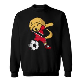Dab Golden Retriever Trinidad And Tobago Soccer Fan Football Sweatshirt | Mazezy