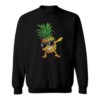 Dabbing Pineapple Sunglasses Aloha Beaches Hawaii Sweatshirt | Mazezy