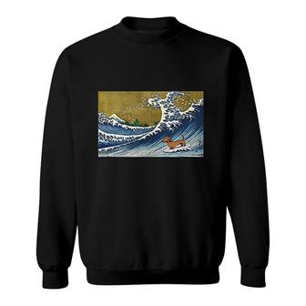 Dachshund Surfing Sweatshirt | Mazezy