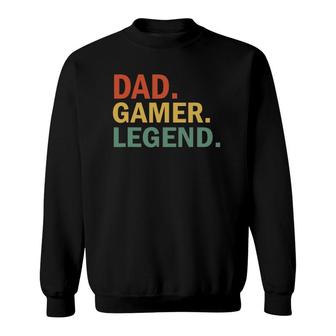 Dad Gamer Legend Fathers Day Gaming Dad Gifts Sweatshirt | Mazezy