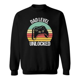 Dad Level Unlocked Gamer New Father Sweatshirt | Mazezy