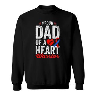 Dad Of A Heart Warrior Chd Congenital Heart Defect Awareness Sweatshirt | Mazezy