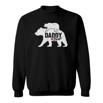Daddy Bear Father's Day Cute Baby Cub Papa Dad And Pops Sweatshirt | Mazezy