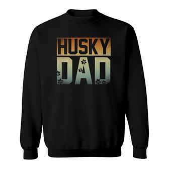 Daddy Father's Day Pet Husky Dad Dog Lover Siberian Husky Sweatshirt | Mazezy