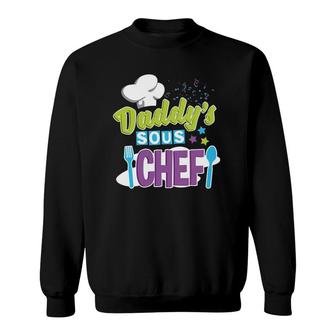 Daddy's Sous Chef Kid's Cooking Sweatshirt | Mazezy