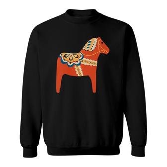 Dala Horse - Tradition In Sweden From 17Th Century Sweatshirt | Mazezy