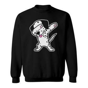 Dalmatian Dabbing T Funny Dalmation Dab Dog Dance Sweatshirt | Mazezy