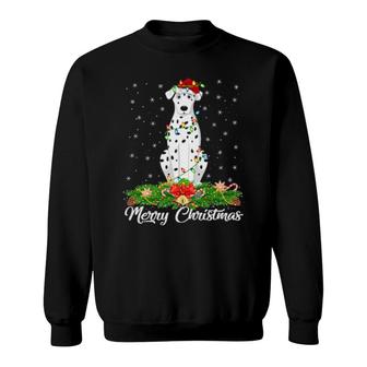 Dalmatian Dog Matching Santa Hat Dalmatian Christmas Sweatshirt | Mazezy