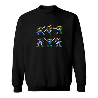 Dancing Hearts Puzzle Pieces Autism Boys Girls Kids Sweatshirt | Mazezy