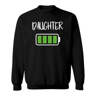 Daughter Battery Full Battery Energy Sweatshirt | Mazezy