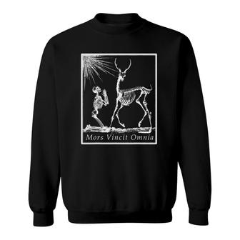 Death Conquers All Vintage Sweatshirt | Mazezy