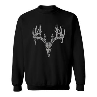 Deer Skull Antlers Hunting Sweatshirt | Mazezy