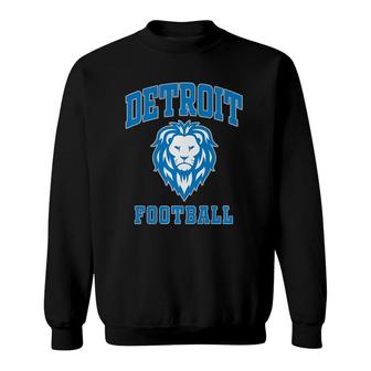 Detroit Fan Gift Lion Face Gift Sweatshirt | Mazezy