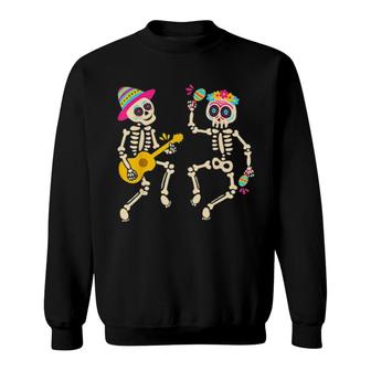Dia De Los Muertos Skeleton Dancing Skull Day Of The Dead 2021 T Sweatshirt | Mazezy