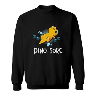 Dino Sore Funny Dinosaur Workout Gym Fitness Lifting Tank Top Sweatshirt | Mazezy