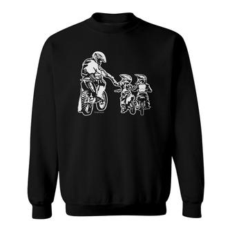 Dirt Bike Dad Motocross Father Kids Enduro Sweatshirt | Mazezy