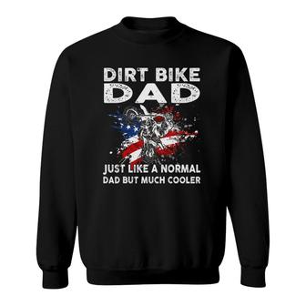 Dirt Bike Motocross Dirt Bike Dad Us Flag Sweatshirt | Mazezy