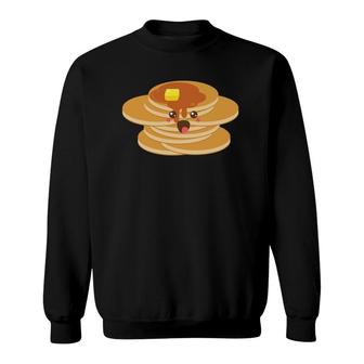 Disorderly Amazed Stack Of Pancakes With Syrup Sweatshirt | Mazezy