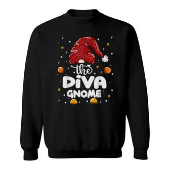 Diva Gnome Leopard Family Matching Christmas Party Pajama Sweatshirt | Mazezy