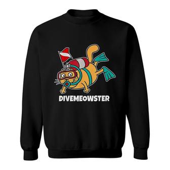 Dive Meowster Scuba Diving Funny Gifts For Dive Master Sweatshirt - Thegiftio UK