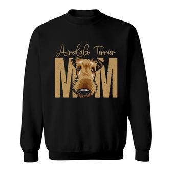 Dog Airedale Terrier Mom Dog Mom Idea For Airedale Terrier Owner Slim Fitessentia Paws Sweatshirt | Mazezy