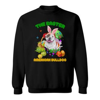 Dog American Bulldog Bunny Dancing The Easter American Bulldog 384 Paws Sweatshirt | Mazezy