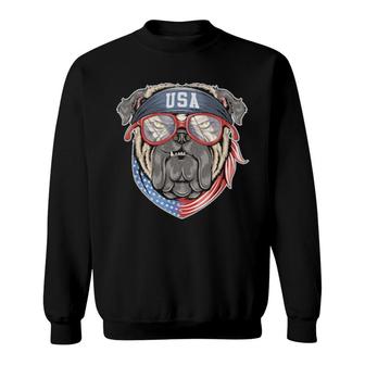 Dog American Bulldog Usa Coll Design 356 Paws Sweatshirt | Mazezy