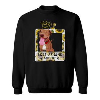 Dog Best Friend For Life For Pitbull Lovers 15 Paws Sweatshirt | Mazezy