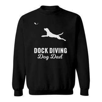 Dog Jumping Swimming Design Dock Diving Dog Dad Sweatshirt | Mazezy