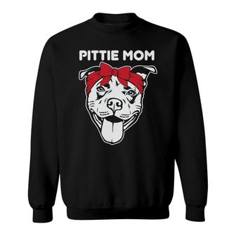 Dog Mom Mothers Day Pittie Mom Pitbull Dog Lovers Sweatshirt - Thegiftio UK