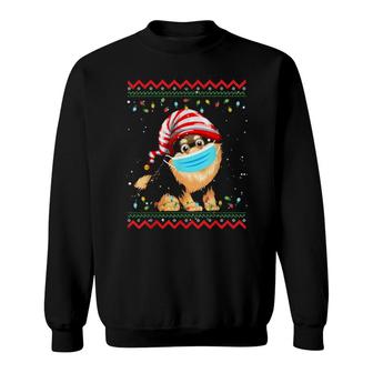Dog Santa Hat Christmas& Dog Light Christmas Sweatshirt | Mazezy
