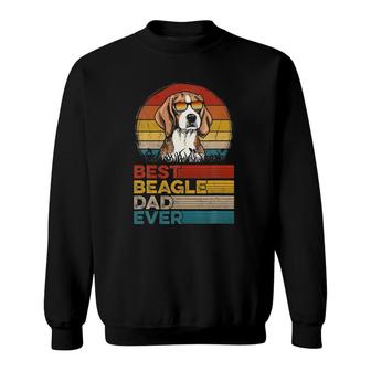 Dog Vintage Best Beagle Dad Ever Fathers Day Puppy Dog Dad Sweatshirt | Mazezy CA