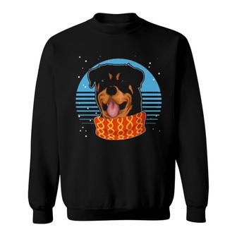 Dog Winter Animal Pet Owner Rottie Retro Rottweiler Sweatshirt | Mazezy