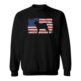 Dogs Akita Dog Us American Flag Sweatshirt | Mazezy