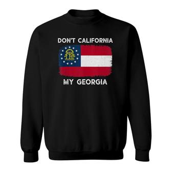 Don't California My Georgia Georgia Flag Retro Tank Top Sweatshirt | Mazezy