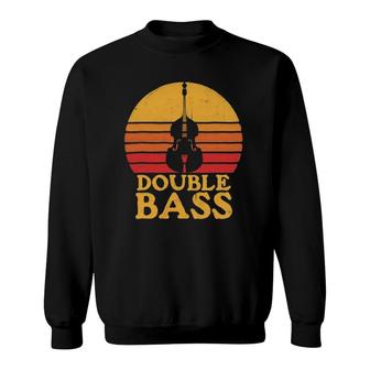 Double Bass Retro Funny Jazz Instrumental Music Gift Sweatshirt | Mazezy